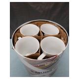 Retro Rainbow Stripe 8-Piece Mug Set with Storage Tin