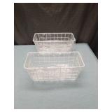 Clear Acrylic Grid Storage Baskets