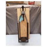 Modern Wood and Metal Lantern
