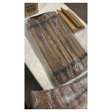 Tangkula Outdoor Chaise Lounge Chair, Acacia Wood Rocking Sun Lounger with Slatted Backrest and Seat, Wooden Rocker Lounge Chair for Patio, Garden and Poolside - Retail: $0