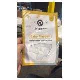 Baby Playpen,79\"x59\" Foldable Playpen for Babies and Toddlers with Gate,Large Baby Play Pens with Zipper Door,Play Yards Play Area (Light Khaki) - Retail: $0