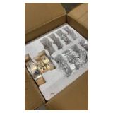 Modern LED Ceiling Light with 8 Lights, Gold Acrylic Dimmable Close to Ceiling Lighting Fixture with Remote Control, 3000k-6500k Semi Flush Mount Ceiling Light for Living Room Dining Room Bedroom - Re