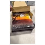 MUMIANWANG Wild Elephants Animals Landscape Painting Prints on Canvas 5 Panels African Grasslands Wall Art Framed for Living Room Decor - Retail: $0