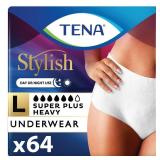 TENA Stylish Incontinence Underwear for Women - Super Plus Absorbency - L - 64ct - Retail: $77