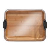 Farberware Build-a-Board Bamboo Board  Single Compartment  Locking Lid  Charcuterie  11x14  Black - Retail: $57