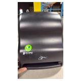 San Jamar Ecologic Smart Essence Recycled Plastic Electronic Paper Towel Dispenser, Universal Roll Capacity, Wall Mounted Dispenser with Zero Waste for Home and Business Universal, Black - Retail: $17