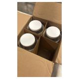 FastRack 1 Gallon Mason Jar with White Airtight Lid (Pack of 3)| Regular Glass Canisters with Airtight Lids | Large Mouth Glass Jar for Food Storage, Canning, Fermentation, Pickling THREE PACK - Retai