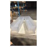 QUANTUM STORAGE SYSTEMS QSB106CL Economy Part Organizer Clear Bins 24\" L x 7\" W x 4\" H 6pack  - Retail: $0
