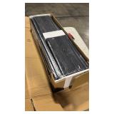 Tall Console Table with 16 Fabric Drawers, Entryway Table with Storage, Large Storage Organizer with Wood Top, Steel Frame for Living Room, Hallway, Office, Charcoal Black Wood Grain Print - Retail: $