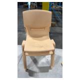 2 pack Beige Plastic Stacking Chair - Retail: $80