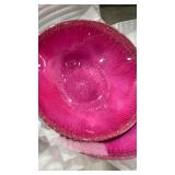 Lot of Eight (8) 12in Pink Bowls - Retail: $0