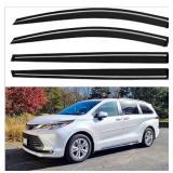 Window Visors Rain Guards for 2021 2022 2023 2024 2025 Toyota Sienna, Out-Channel Window Vent Wind Deflectors Visors Shades for 21 22 23 24 25 Sienna