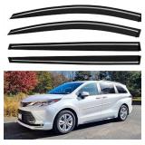 Window Visors Rain Guards for 2021 2022 2023 2024 2025 Toyota Sienna, Out-Channel Window Vent Wind Deflectors Visors Shades for 21 22 23 24 25 Sienna
