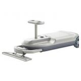 Kids Cleaning Kart, Electric Wiggle Car for Kids, 5-Speed Telescopic, with Bearing Steering Stem, Lighted Wheels and Storage Space,Portable Go Kart for Kids 3 and Up, Gray