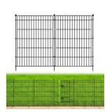 10 Panels No Dig Garden Fence with Gate, 34in(H) x 22.5ft(L) Decorative Metal Outdoor Dog Fence, Rustproof Pet Fencing for Yard, Patio, Flower Bed -Temporary Fencing| Easy to Install (missing panels )