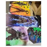 Set 5 Canvas Print Demon Slayer Characters Colorful Abstract Art for Living Room Bedroom