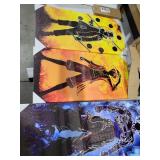 Set 5 Canvas Print Demon Slayer Characters Colorful Abstract Art for Living Room Bedroom