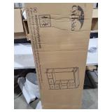 Cyclysio Dresser with Hanging Rack, 4 Drawers Dresser for Bedroom with Power Outlet and LED Lights, Cute Dressers with Storage Shelf for Bedroom Living Room,