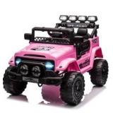 Ride On Truck Car 12V, Electric Vehicle w/Remote Control, 3 Speeds, LED Lights, Music, Spring Suspension, Ride on Car for Kids