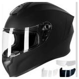 Favoto Full Face Motorcycle Helmet - Dual Visor, Anti-Fog Film Included, DOT Approved Adult Dirt Bike Helmet for Men Women XXL