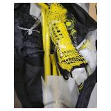 Soccer Rebounder Net, 2 in 1 Soccer Bounce Back Net, Rebound Net Practice for Team Volley Passing Solo Training, Football Trainer with Carry Bag, 4 Stakes