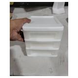 Plastic Stacking Desk Top 3-Drawer Storage Organizer