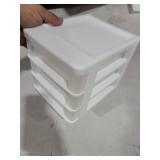 Plastic Stacking Desk Top 3-Drawer Storage Organizer