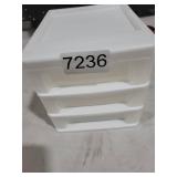Plastic Stacking Desk Top 3-Drawer Storage Organizer