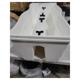 Ridge Rail Long Rectangular Flower Pot, Indoor/Outdoor Hanging Rail Planter Lightweight & Weatherproof Flower Box - Balcony Planters for Railing and Fence Patio, Deck 2 Pack (White