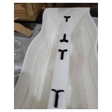 Ridge Rail Long Rectangular Flower Pot, Indoor/Outdoor Hanging Rail Planter Lightweight & Weatherproof Flower Box - Balcony Planters for Railing and Fence Patio, Deck 2 Pack (White