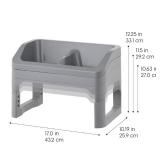 IRIS USA Adjustable Elevated Dog Bowls, Height Adjustable Raised Dog Bowl Stand, Double Food Bowls, Easy to Clean Removable Feeding Station for Small to Large Pets, Gray missing legs