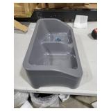 IRIS USA Adjustable Elevated Dog Bowls, Height Adjustable Raised Dog Bowl Stand, Double Food Bowls, Easy to Clean Removable Feeding Station for Small to Large Pets, Gray missing legs