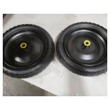 Gorilla Carts 4-Pack 13 Inch No-Flat Replacement Tires, 300 lb Capacity Each Solid Polyurethane, 2.16 Hub, 5/8 Bore Fits Lawn & Garden Utility Wagon, Hand Truck, Air Compressor, Pressure Washer