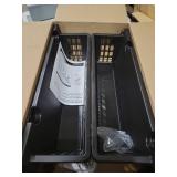 Suncast 25  x 7.25  Shelf Basket Accessory for Outdoor Shed  Black (2-Pack)