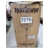 hurricane stand fan - 16 inch  supreme series  pedestal fan with remote control, 3 speed settings, adjustable height 41 inches to 55 inches - etl listed, black
