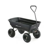 Gorilla Carts GOR4PS 600-lb. Poly Garden Dump Cart with 10"  Tires