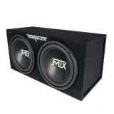 MTX Dual 12-Inch Subwoofers with Loaded Enclosure, 1200W Max Power, 400W RMS, Terminator - Car Audio Subwoofer and Speaker System with Deep Bass Sound