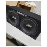 MTX Dual 12-Inch Subwoofers with Loaded Enclosure, 1200W Max Power, 400W RMS, Terminator - Car Audio Subwoofer and Speaker System with Deep Bass Sound