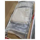 InfiniPower Folding Chairs 4 Pack with Vinyl-Padded Cushion and Back, Sturdy Metal Steel Foldable Chair,