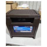 Suncast 175 Foot Slide Trak Outdoor Garden Resin Water Hose Reel  Hose Hideaway  Mocha Brown