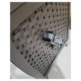 Suncast 175 Foot Slide Trak Outdoor Garden Resin Water Hose Reel  Hose Hideaway  Mocha Brown