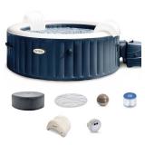 INTEX PureSpa Plus Bubble Massage 6 Person Inflatable Hot Tub Spa w/ Jets