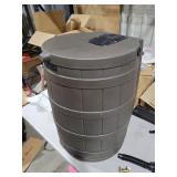Rain Wizard Water Collection Plastic Barrel, Oak, 50 Gallon