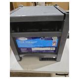 Suncast 100 Foot Slide Trak Hose Hideaway Resin Storage  Cyberspace Grey