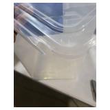 Homz 112 Qt Storage Organizing Container Bin with Latching Lids  (2 Pack) one lid damaged