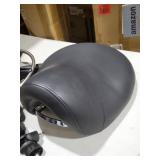 Chromium Professional Rotational Saddle Cutting Stool with High Density Foam Cushions and Steel Frame for Hair Cutting, Styling, and Perming, Black missing hardware