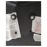 Chromium Professional Rotational Saddle Cutting Stool with High Density Foam Cushions and Steel Frame for Hair Cutting, Styling, and Perming, Black missing hardware