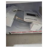 Haden 700W Compact Countertop Microwave Over Ivory powers on