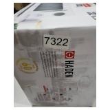 Haden 700W Compact Countertop Microwave Over Ivory powers on