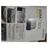 Intex: Dura-Beam: Plus Deluxe Pillow Rest Airbed - Twin - 16.5  Inflatable Air Mattress  Built-In Pump  Fiber-Tech  Carry Bag  300lb Cap  64131ED